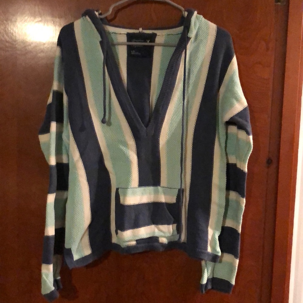 Blue Stripped hoodie